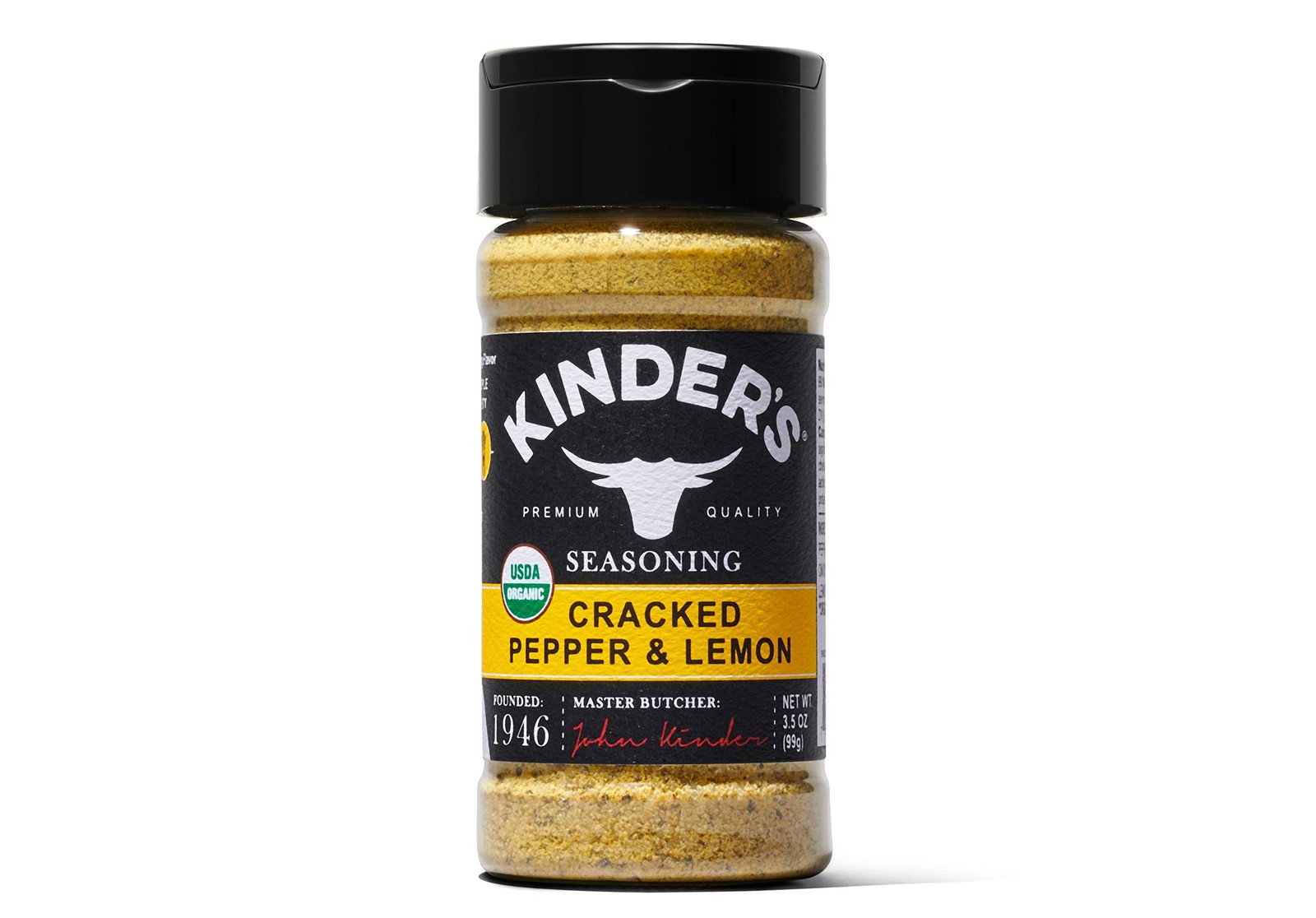 Kinder&rsquo;s Organic Cracked Pepper and Lemon, Premium 3.5 Ounce (Pack of 1)