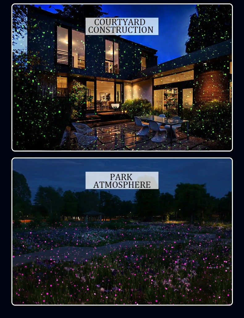 30W Waterproof LED Garden Light Dynamic Firefly Romantic Outdoor Flood Projector