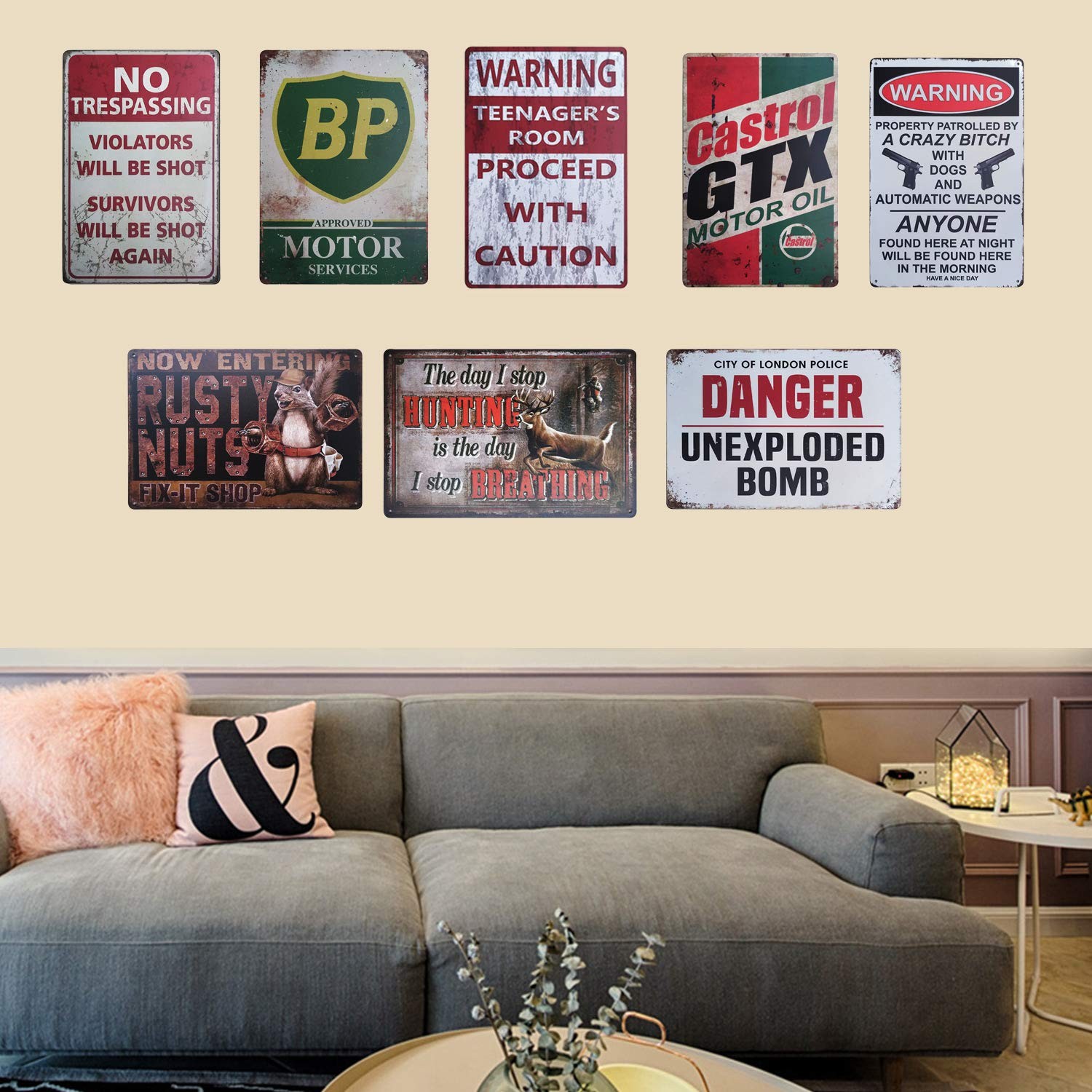 Notice Business Hours Open And Closed Sign Retro Vintage Metal Sign For Business