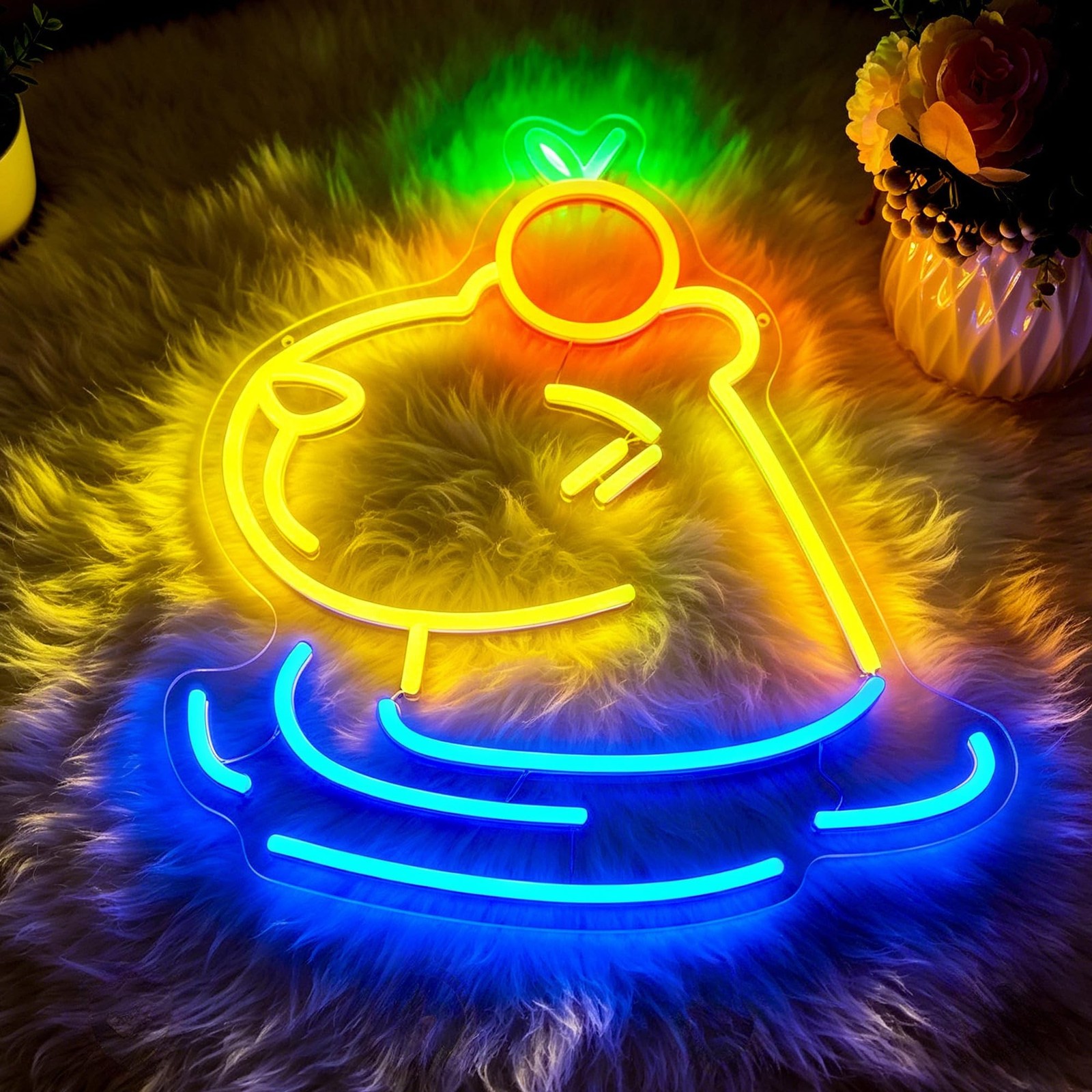 Capybara Neon Sign Led Neon Lights Neon Signs for Wall Decor Light Up Sign fo…