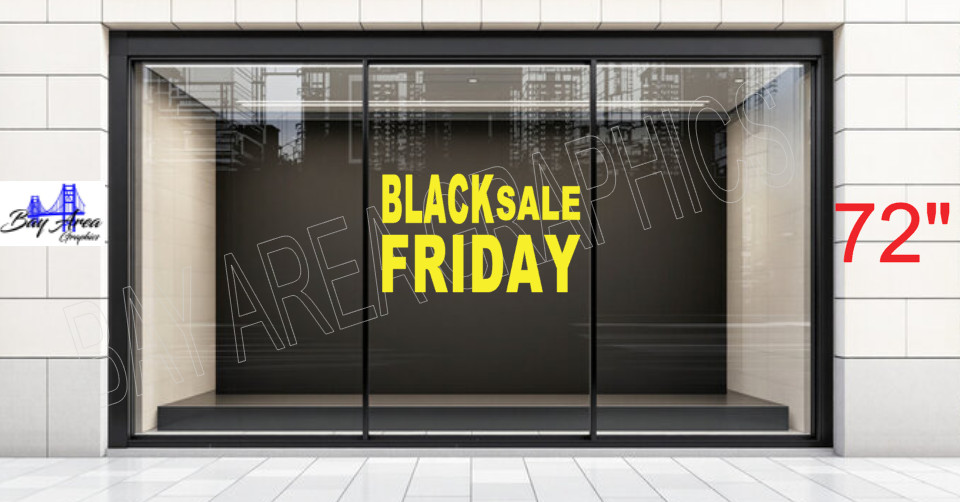 Black Friday Sale Vinyl Sign – Shop Window Waterproof Promo ORACAL 651