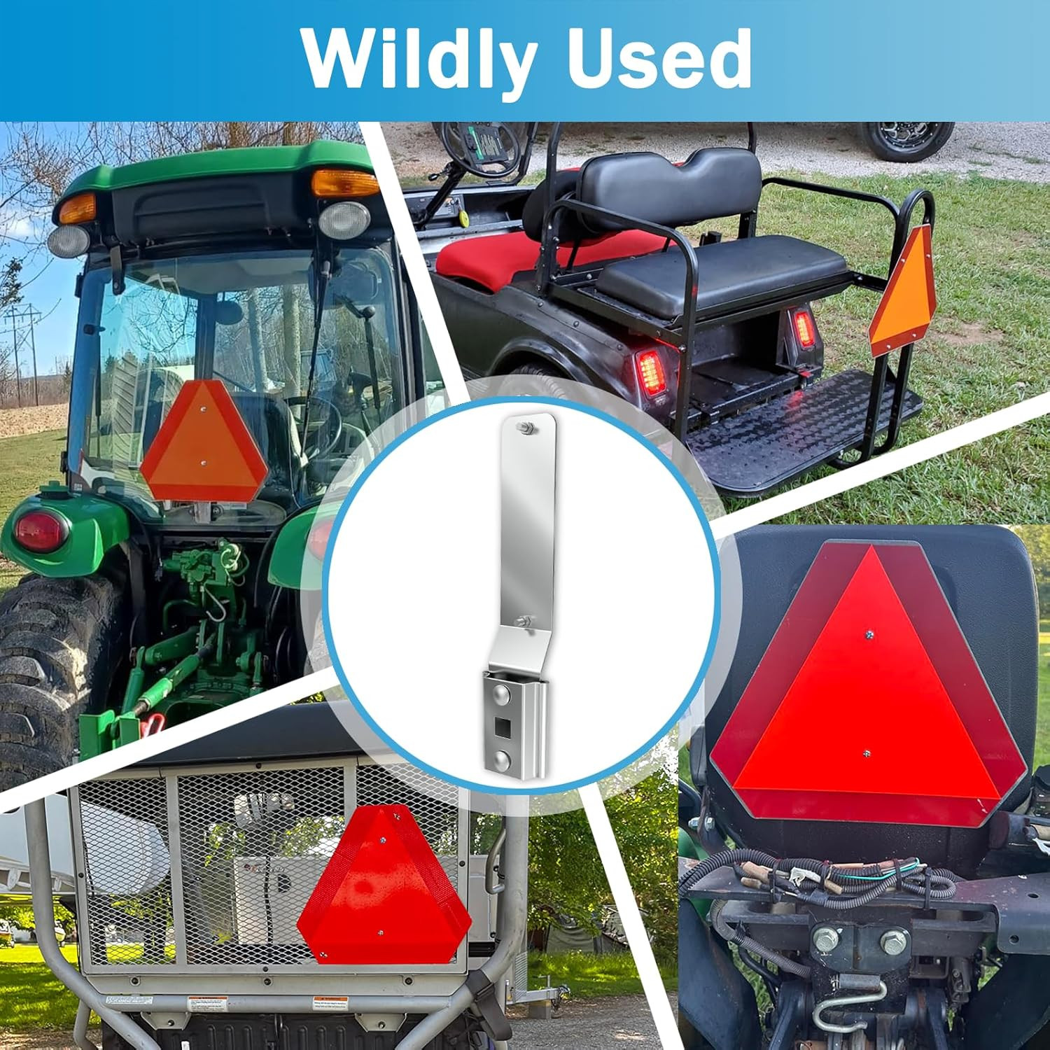 Slow Moving Vehicle Sign Bracket Vehicle Sign Mounting Bracket for Tractor or Go