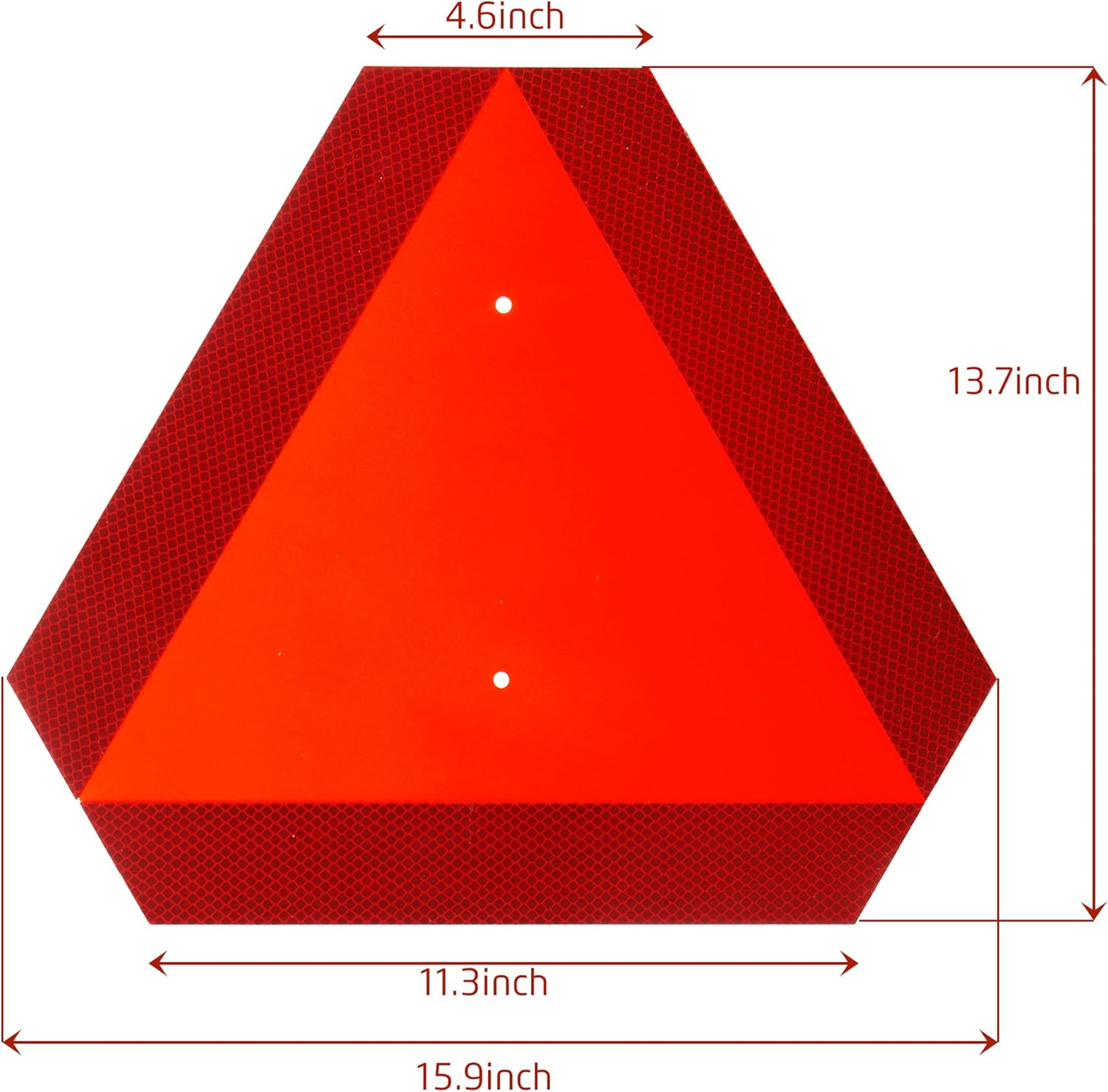 2 Pack Slow Moving Vehicle Sign, Aluminum Slow Moving Vehicle Triangle Signs, 14