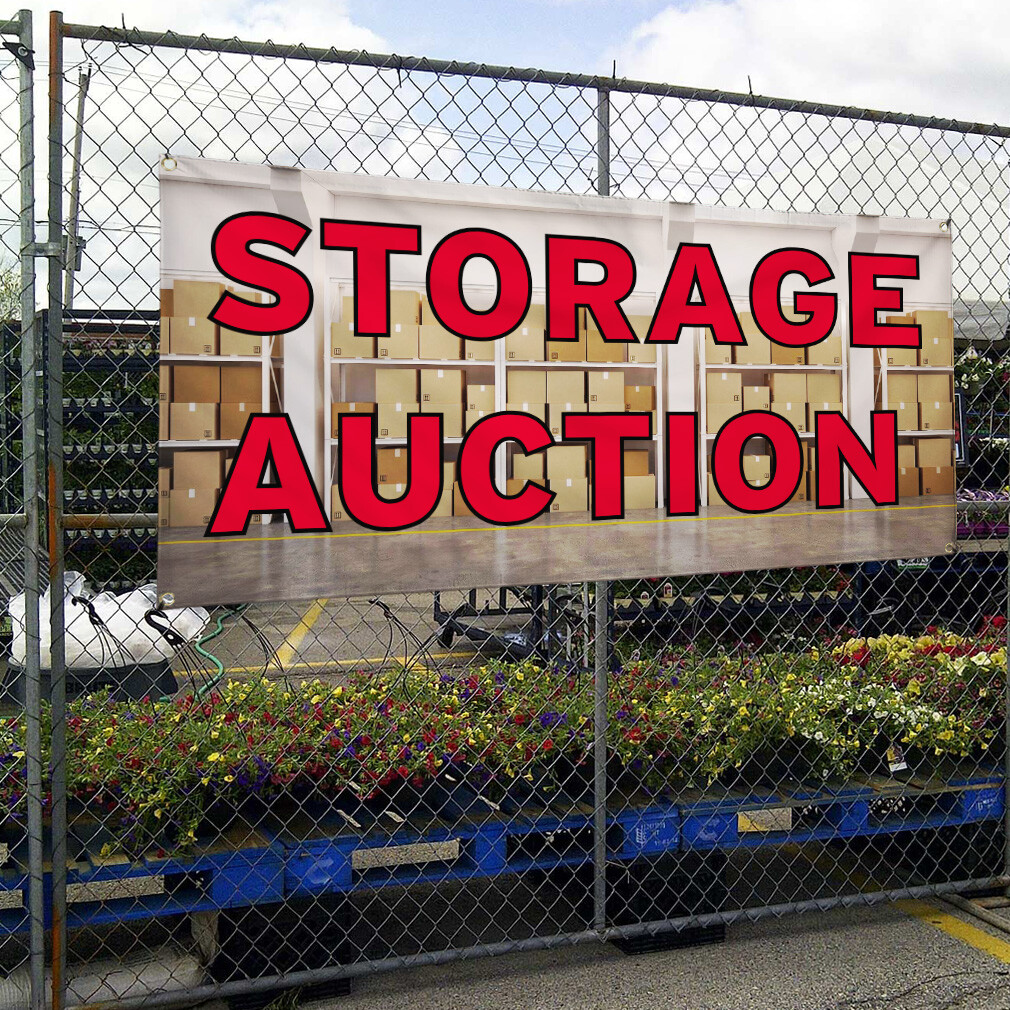 Vinyl Banner Multiple Sizes Storage Auction Outdoor Advertising Printing Outdoor