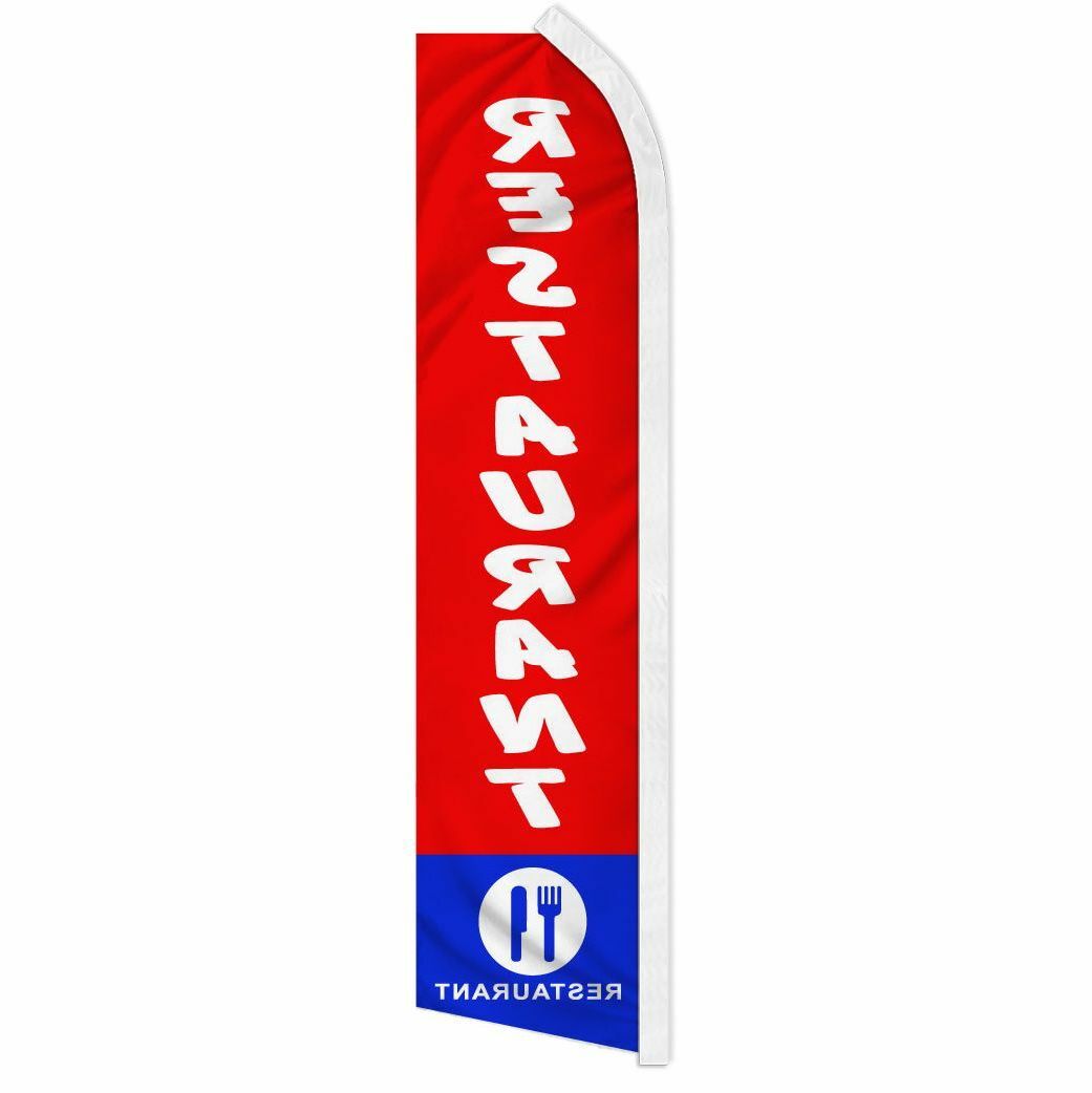 « RESTAURANT » advertising super flag swooper banner business sign food cafe diner