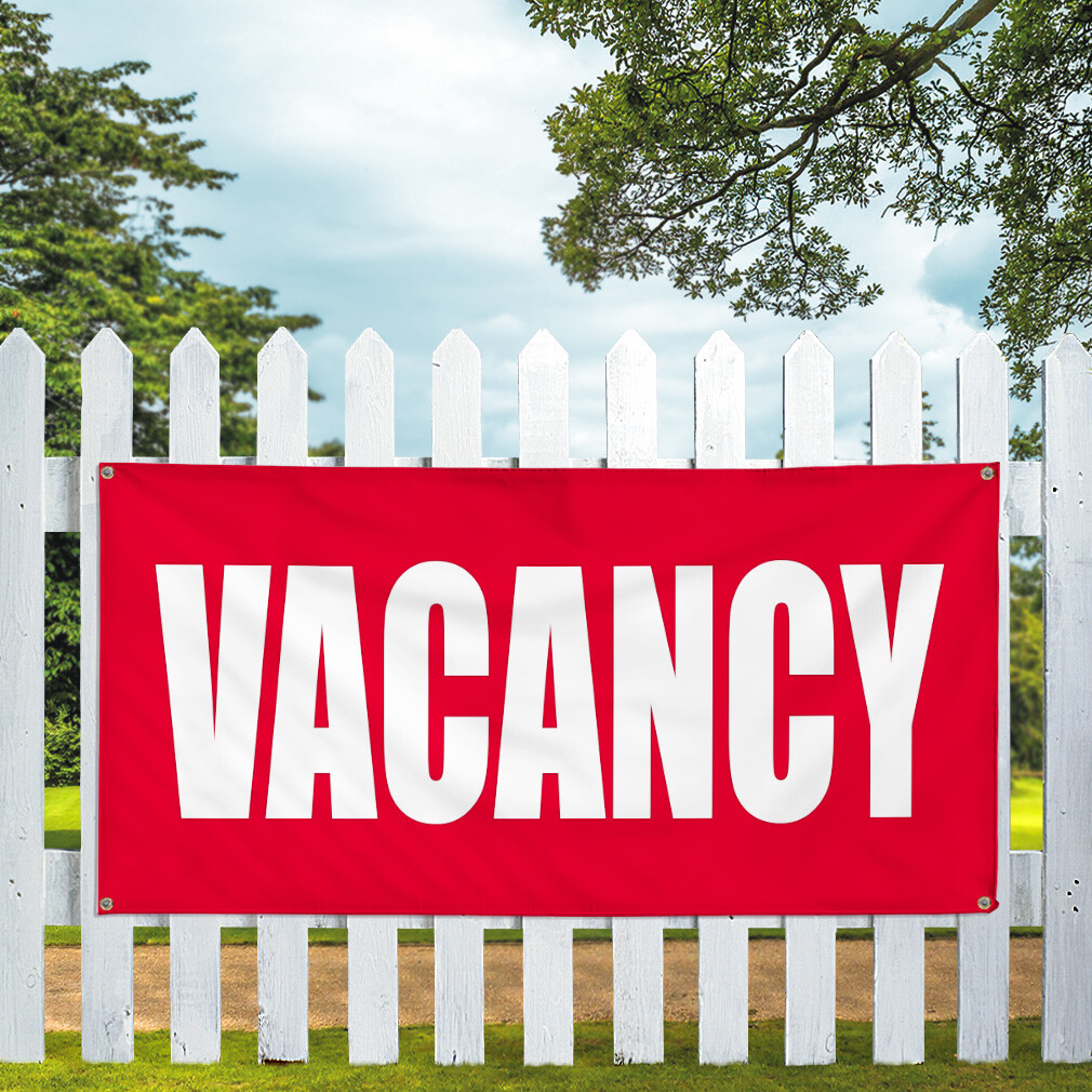Vinyl Banner Multiple Sizes Vacancy Promotion Business Business Outdoor