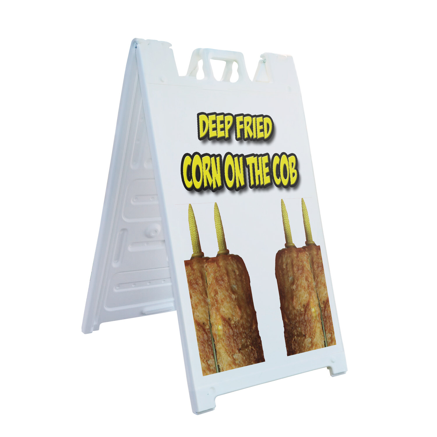 A-frame Sidewalk Deep Fried Corn On The Cob 24&Prime; x 36&Prime; Double Sided A-Frame Sidew