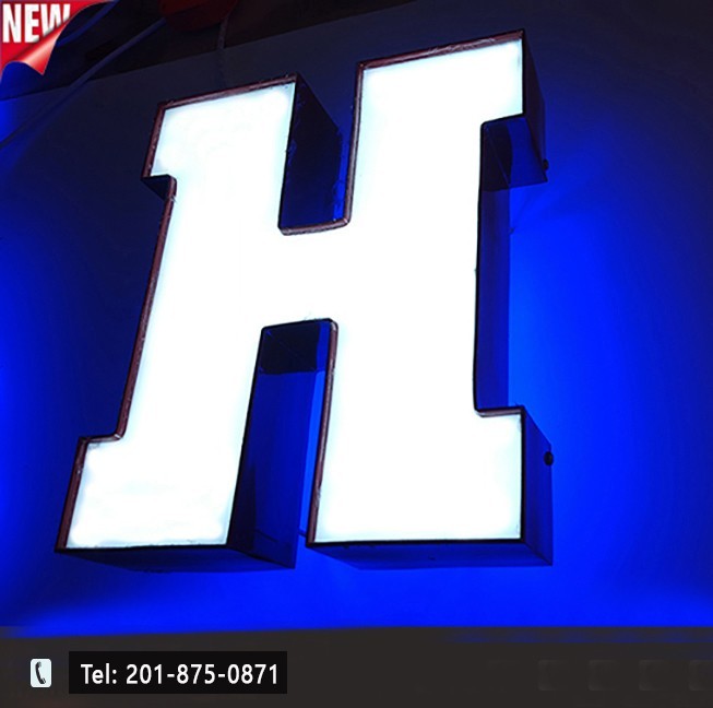 Custom Channel Letters Led Front-Lit and Back-Lit 20 Inches -Read Description