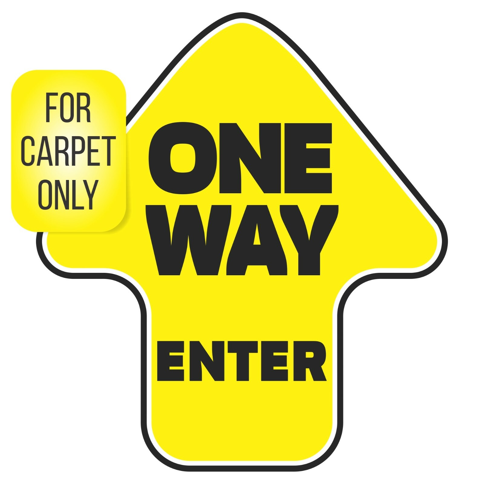 One Way Arrow Social Distancing Floor Decal Carpet 10 Pack School Event Vinyl