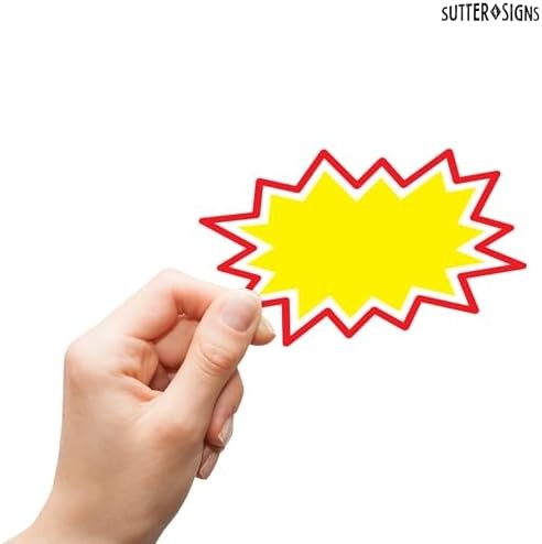Starburst Signs with Stickers 200pcs | Price Tags for Garage, Estate, Yard Sales