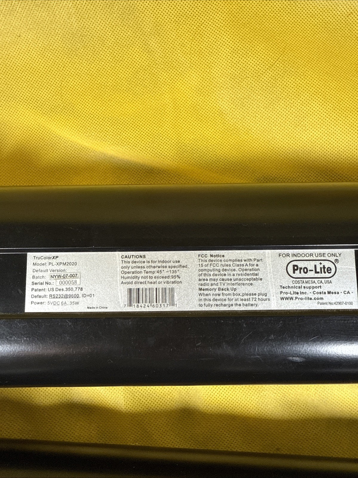2Pro-Lite Trucolor XP PL-XPM2020 Programmable Moving Sign Panel w/ Power Adapter