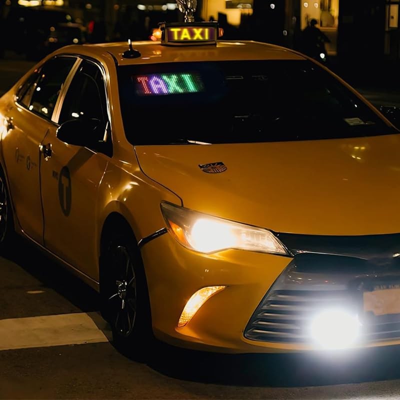 LED Sign for Car Taxi, 7 »x3 » Flexible LED Matrix Panel USB 5V Bluetooth APP…