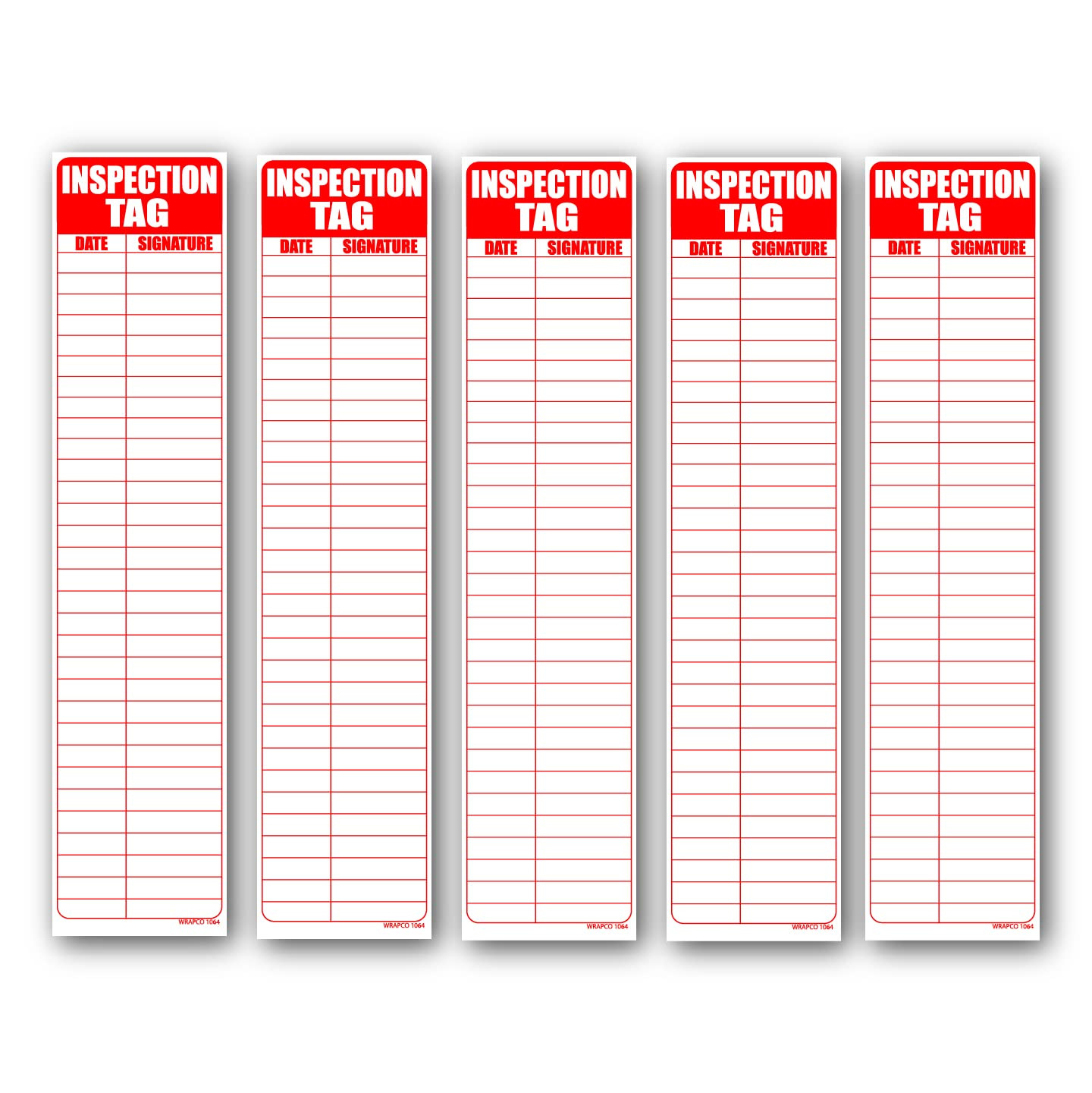 Ladder Inspection Tags (5 Pack) 8&Prime; X 2&Prime; Self Adhesive Vinyl Sticker Decal Indoor