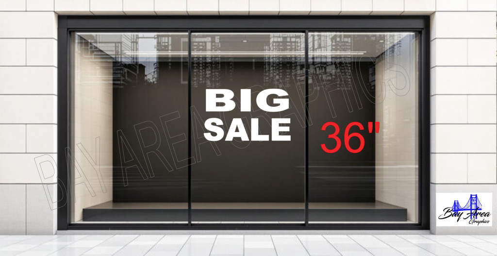 STORE BIG SALE SIGN VINYL DECAL WINDOW EXTERIOR WATERPROOF MADE WITH ORACAL 651