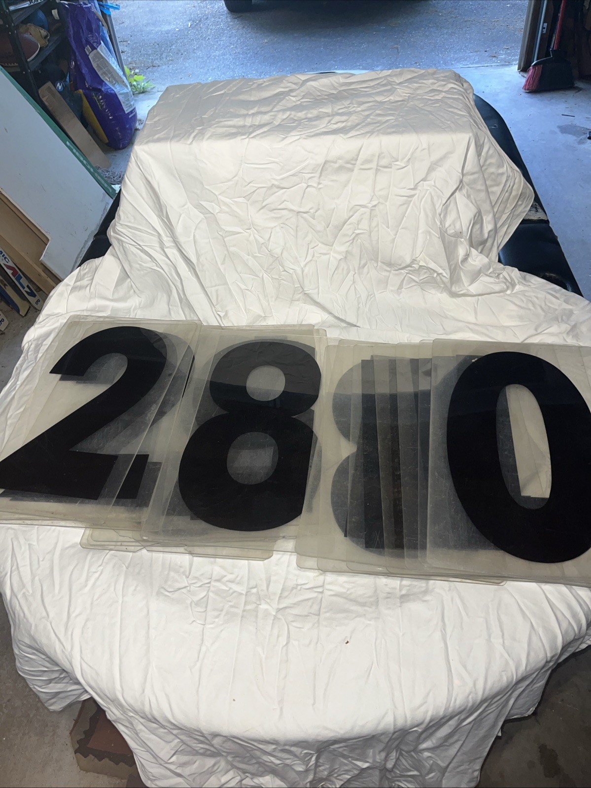 18&Prime; Plastic Outdoor Readerboard Marquee Sign Letters 28 Used