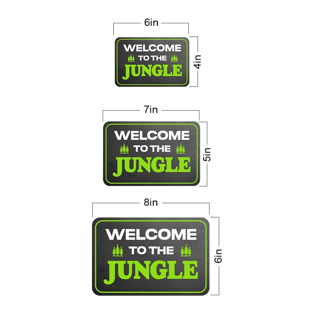 Classic Framed Plus Welcome To The Jungle Door or Wall Sign | Funny Home Decor