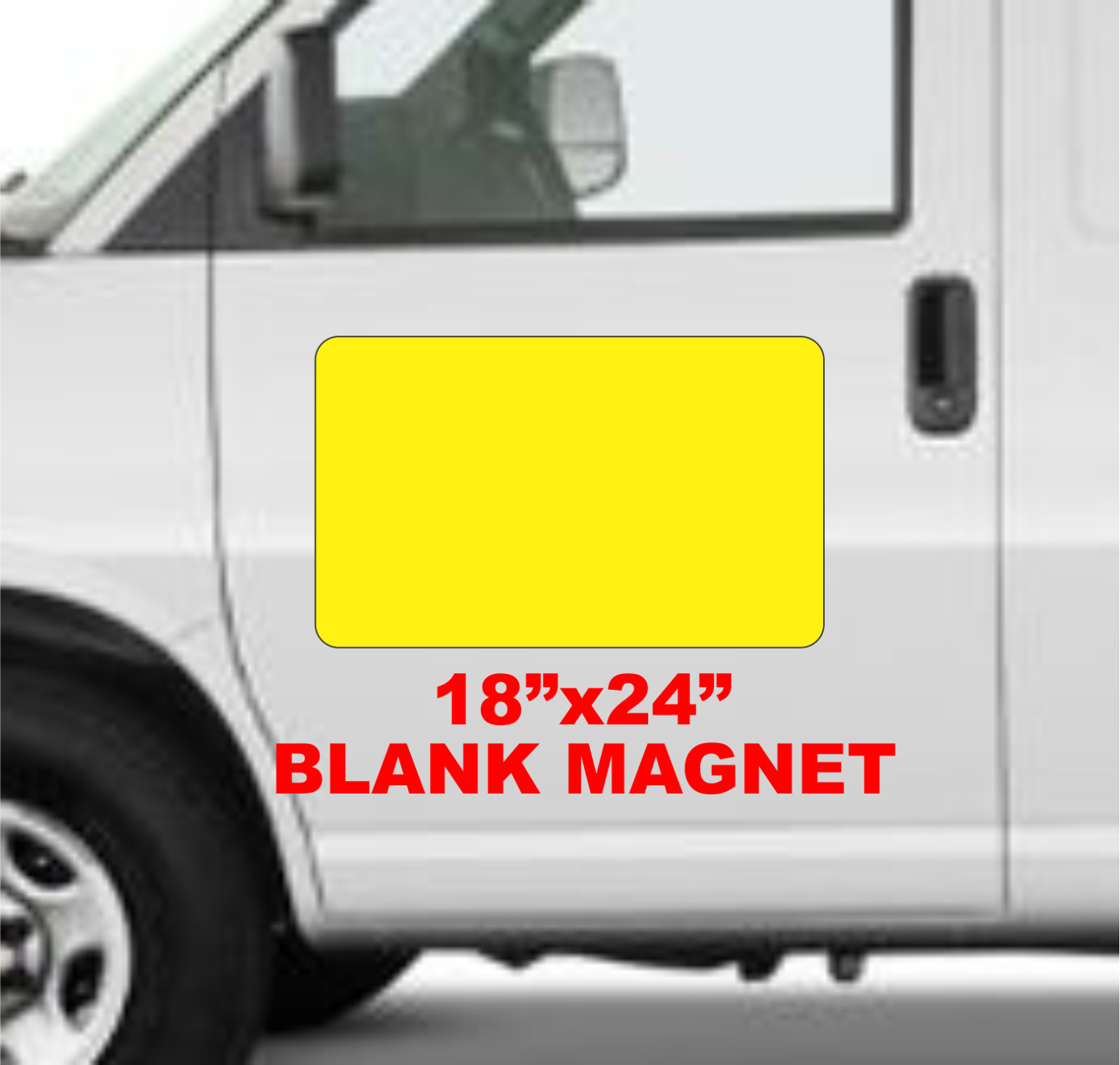 Blank YELLOW Vehicle Magnetic 18&Prime;x24&Prime; Sign for Car Truck Van SUV