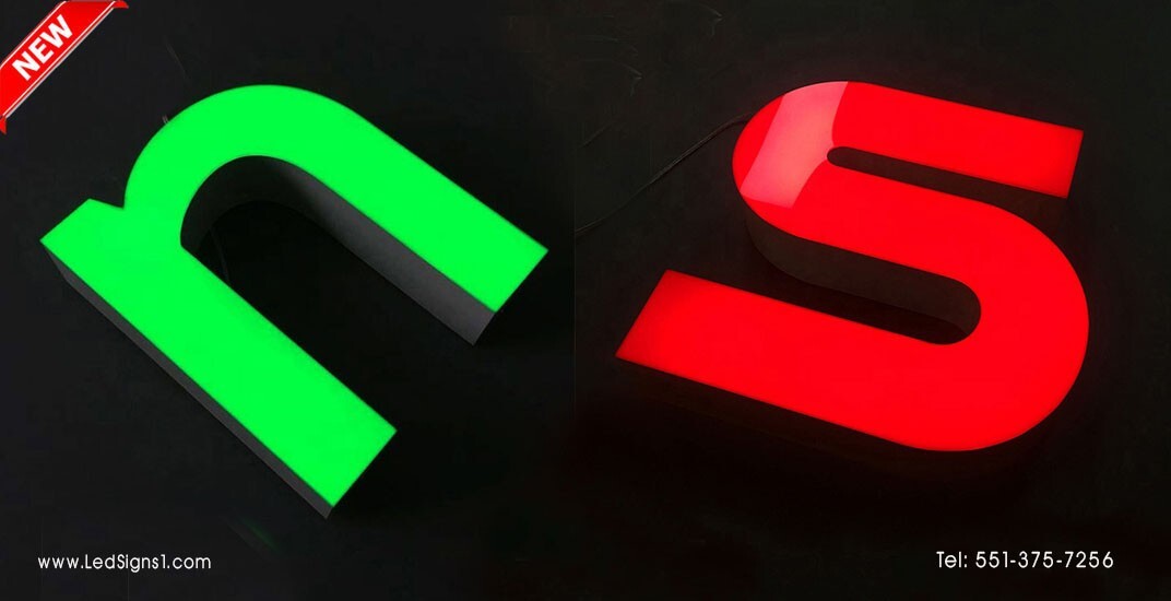 Custom made Trim less Channel Letters Signs Storefront signage 20 Inches
