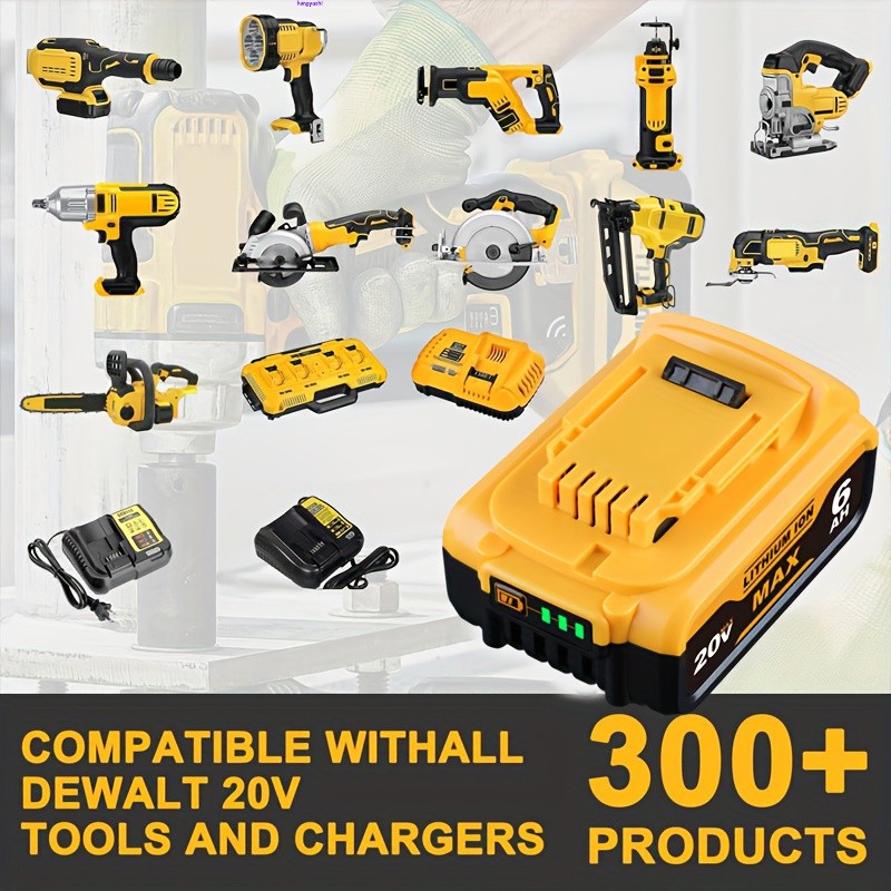 20V 20 Volt Max 6.0AH Lithium Ion Battery For DeWalt DCB206-2 DCB205-2 DCB200-2