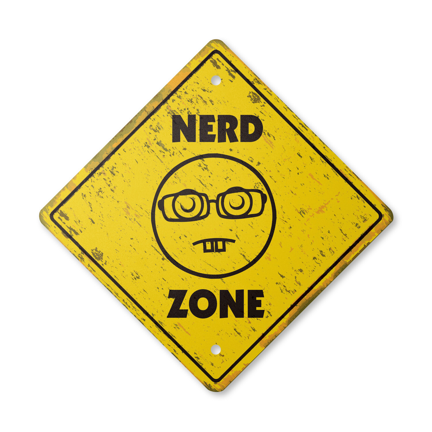 Nerd Vintage Crossing Sign Zone Xing 14&Prime; dork geek math wiz funny gag joke goofy