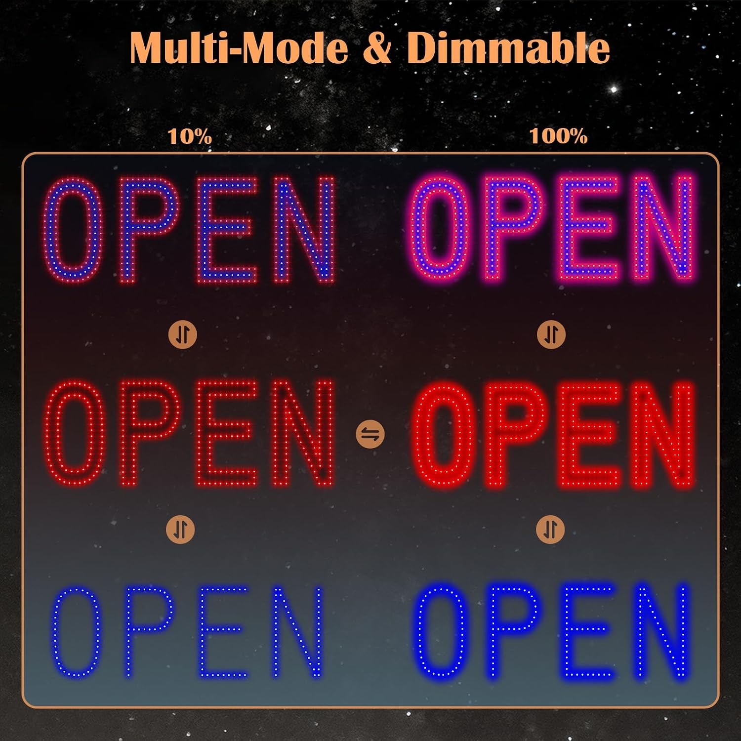 Ultra Bright 30&Prime;x10&Prime; Large LED Open Signs for Business Display Digital Retail