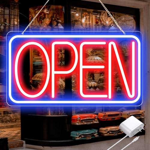 16.5&Prime; X 9&Prime; Led Neon Open Signs for Business Ultra Bright Plug In Electric Light