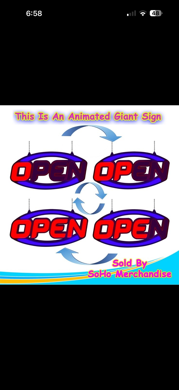 Large LED Neon Open Sign 32&Prime; Light Bright for Restaurant Bar Store Shop Market
