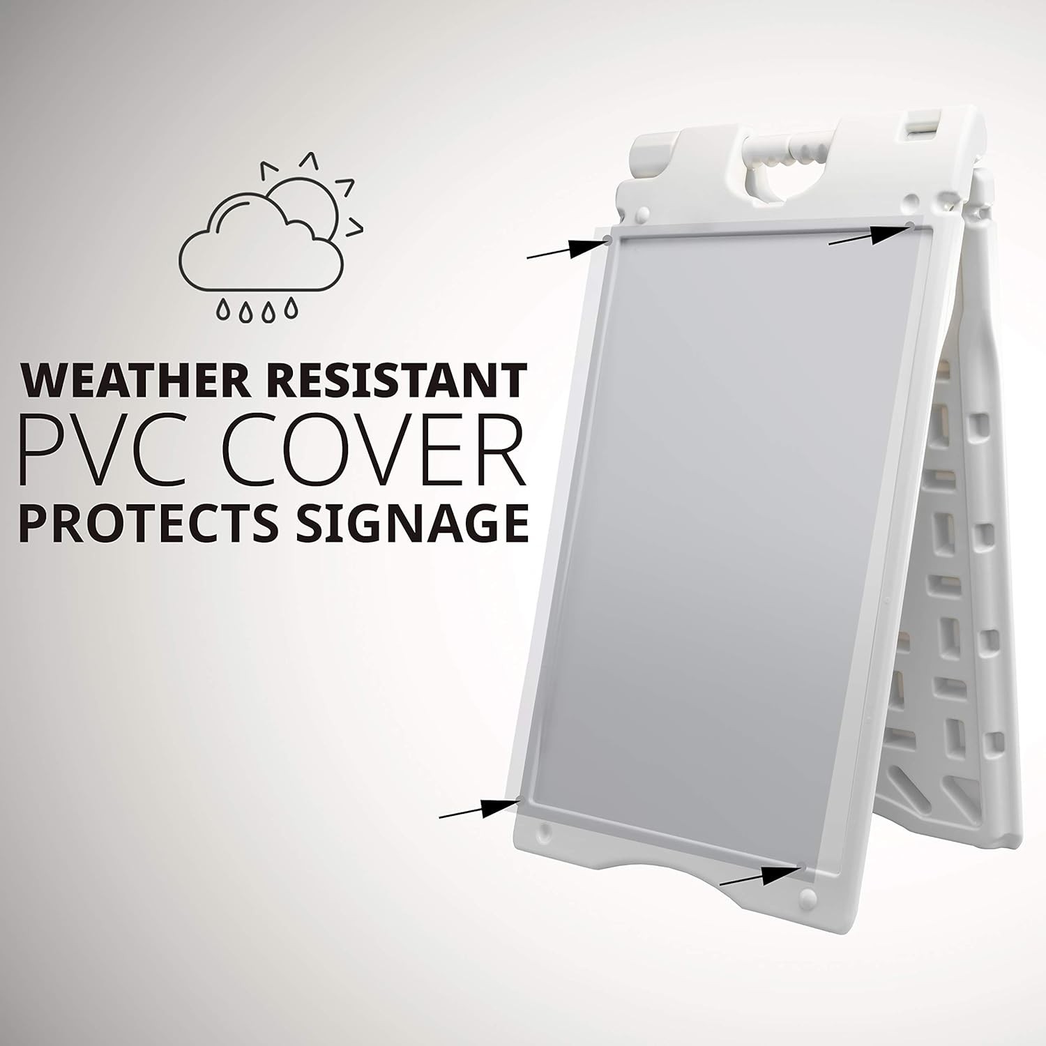 A-Frame Signboard 15.7” x 26” Display Surface – Small Outdoor Sandwich Board