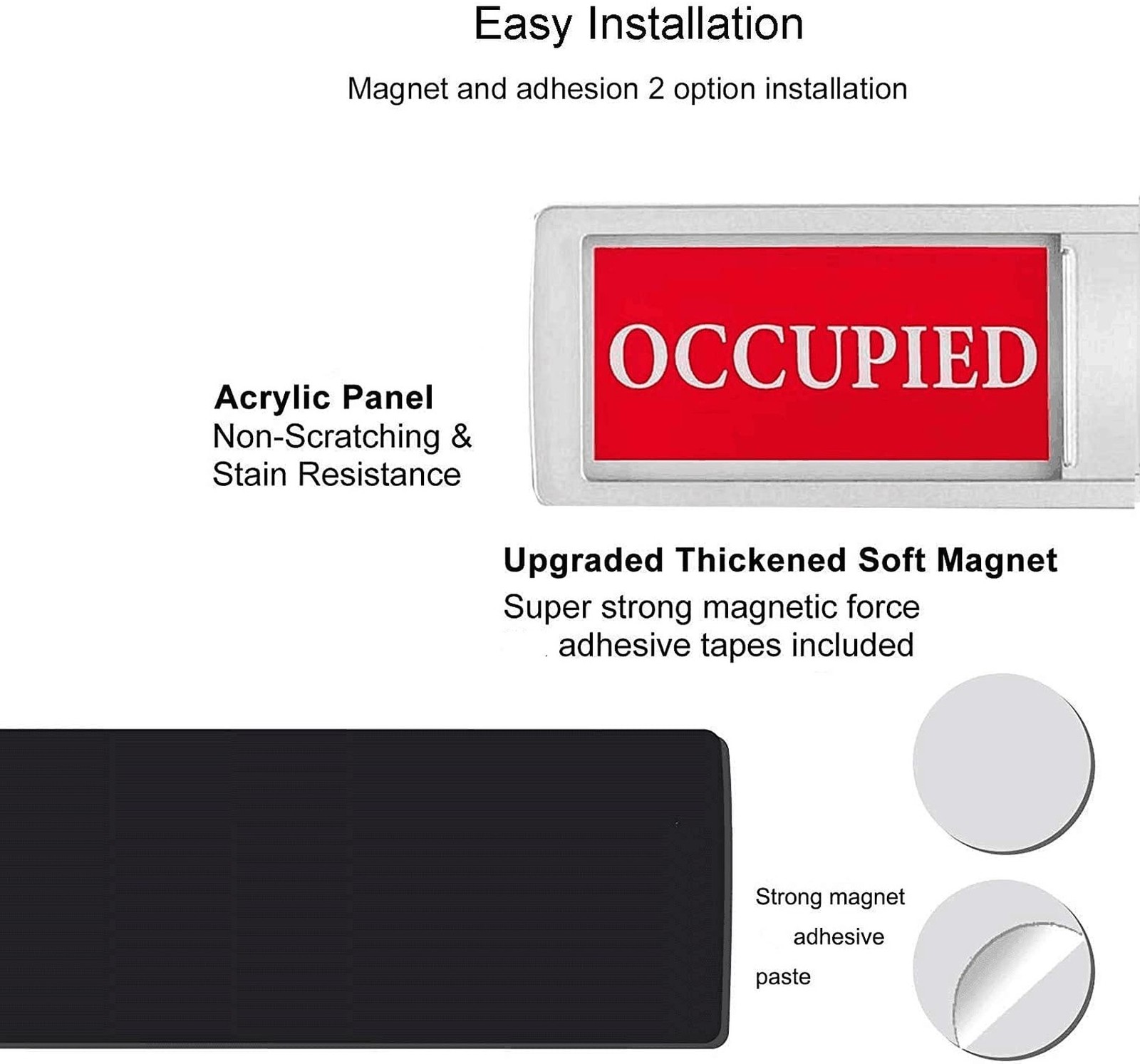 Privacy Sign, Premium Vacant Occupied Sign for Home Office Restroom Conferenc…