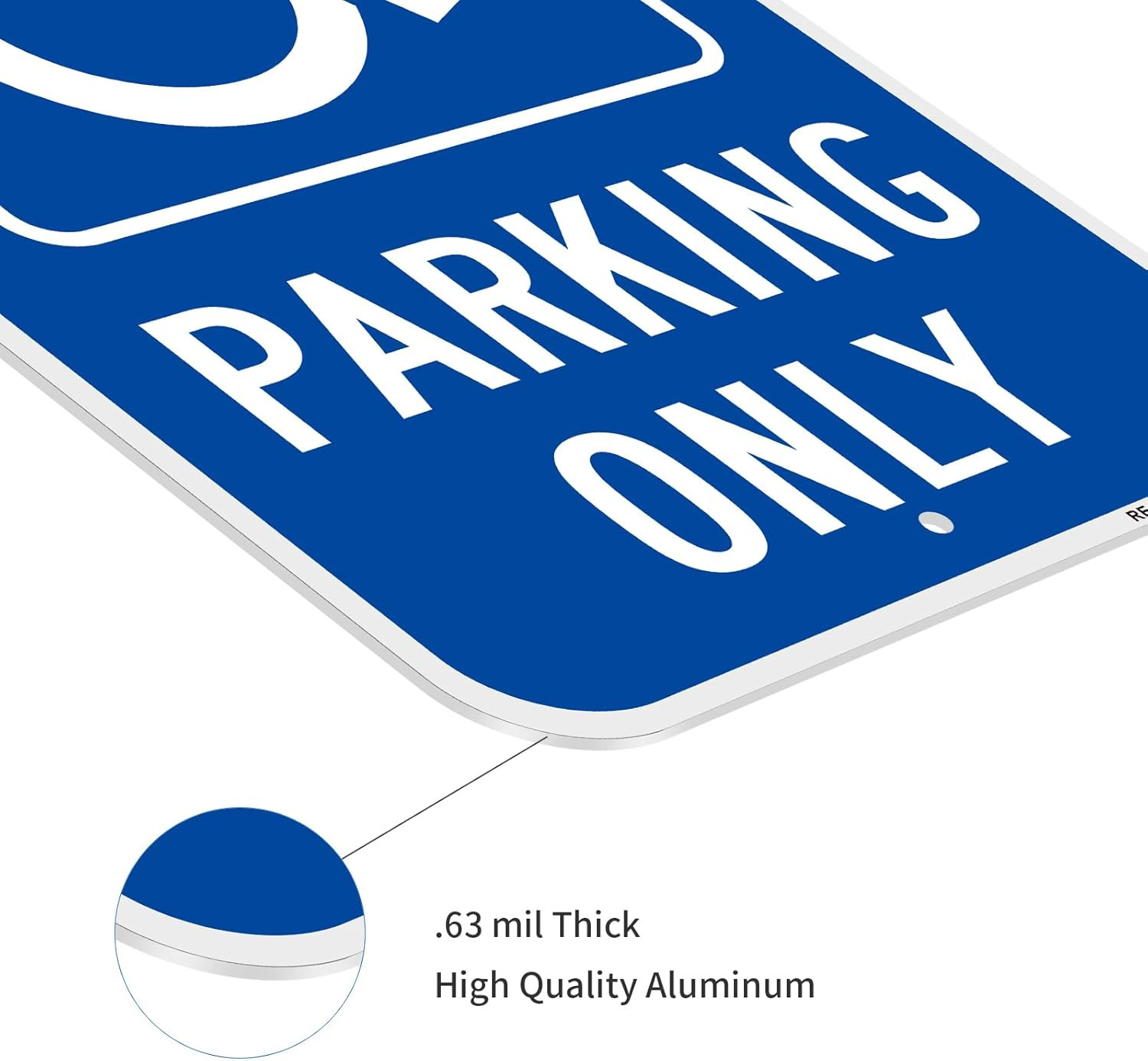 4 Pack Handicap Parking Only Signs, 12&Prime; X 18&Prime; Heavy-Duty Aluminum Handicapped