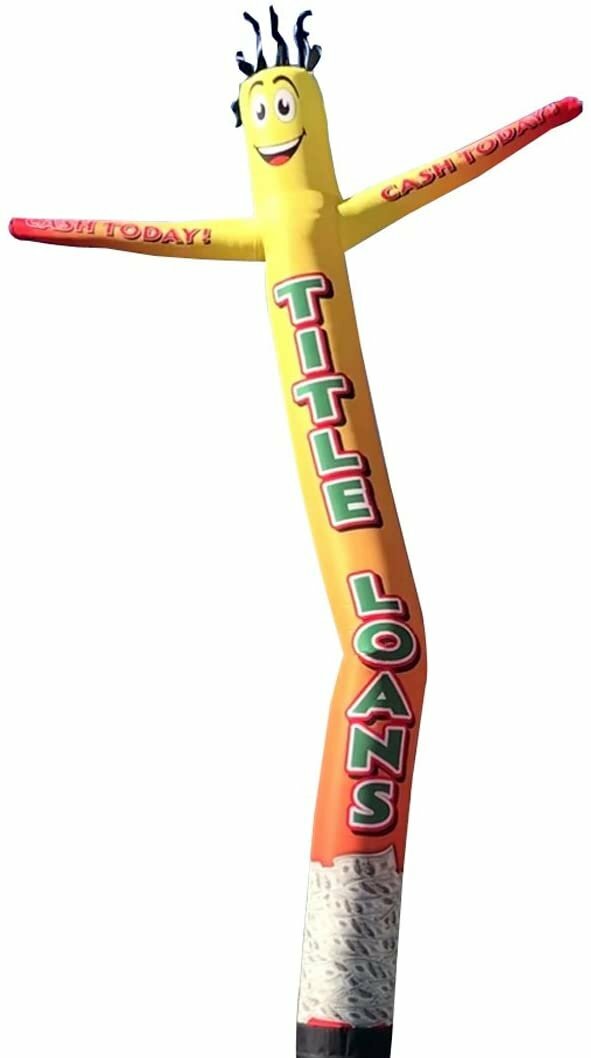 Title Loans 20 Foot Tall Inflatable Tube Man Air Powered Dancing Puppet for…