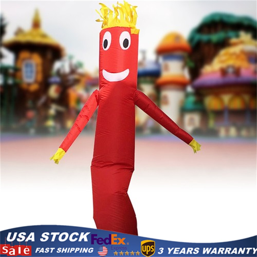 10FT Custom Inflatable Tube Wind Dancer Air Puppet Sky Dancing Wavy Man-Red