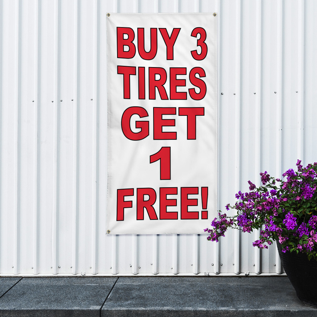 Vertical Vinyl Banner Multiple Sizes Outdoor Weatherproof Industrial Yard Signs