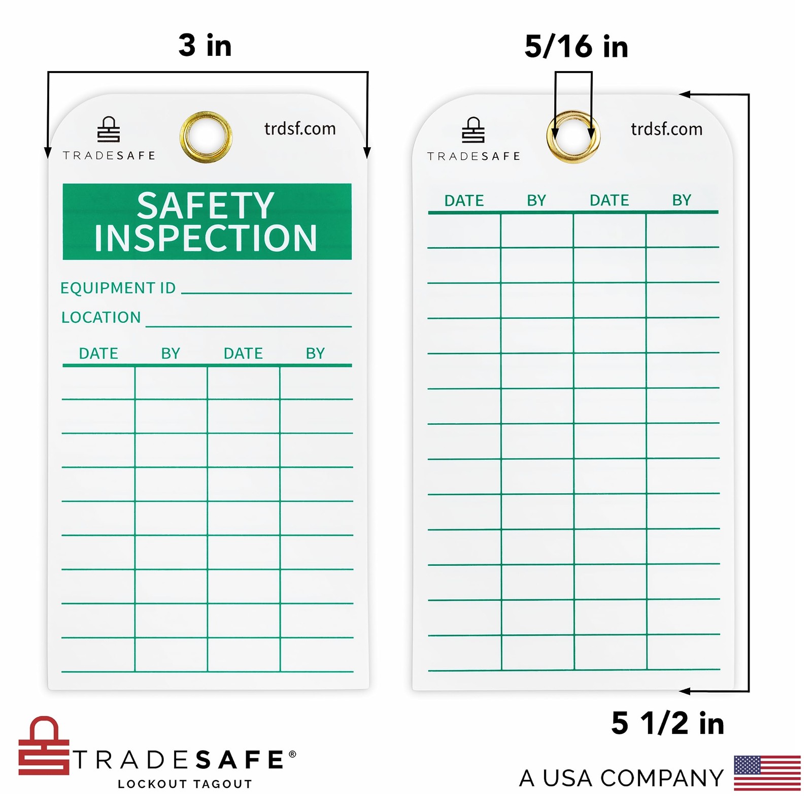 Safety Inspection Tags for Accident Prevention 30 Safety Tags with 30 Zip Ti…