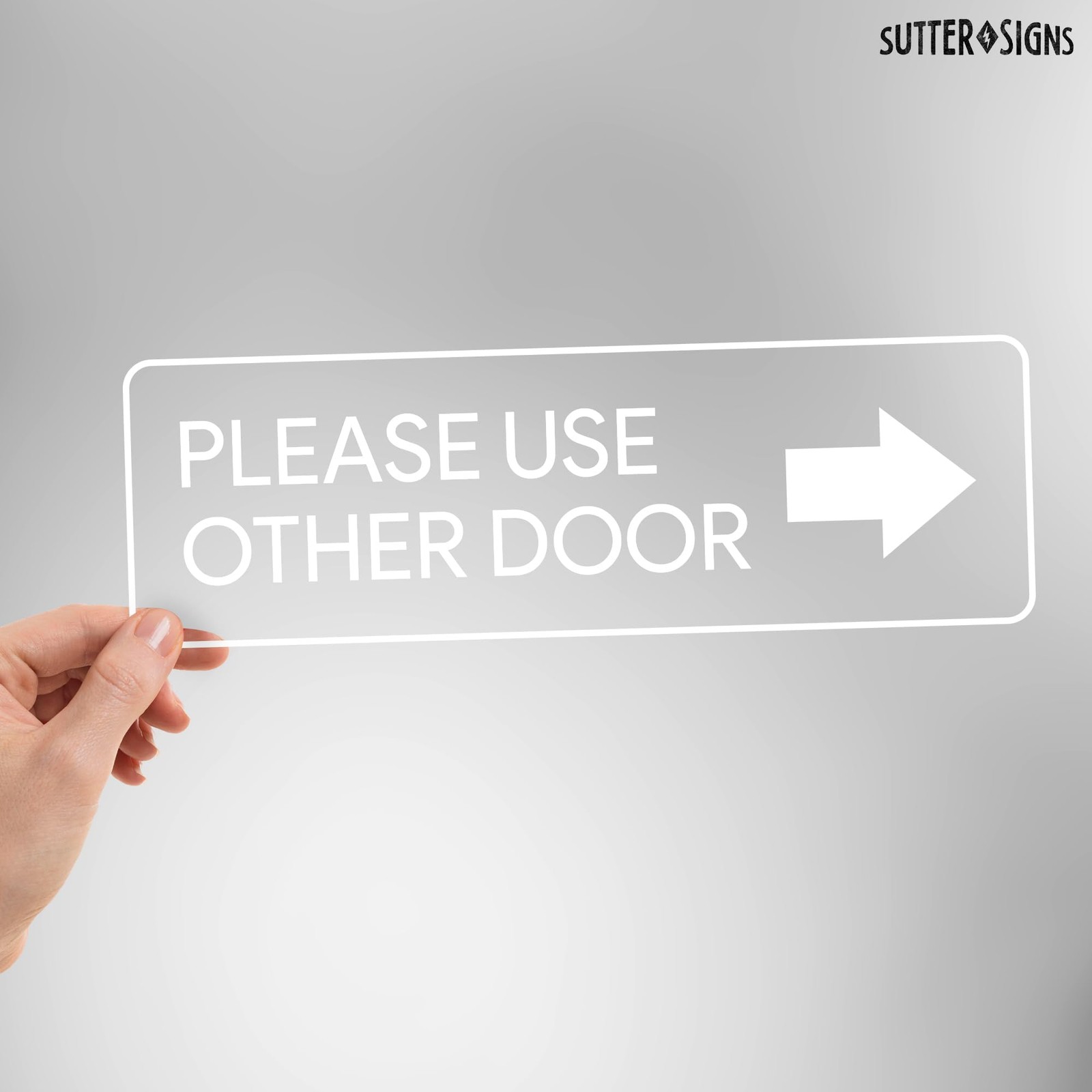 Please Use Other Door Stickers, Left and Right Arrow Decals, 12&Prime; x 4&Prime; Transpa…