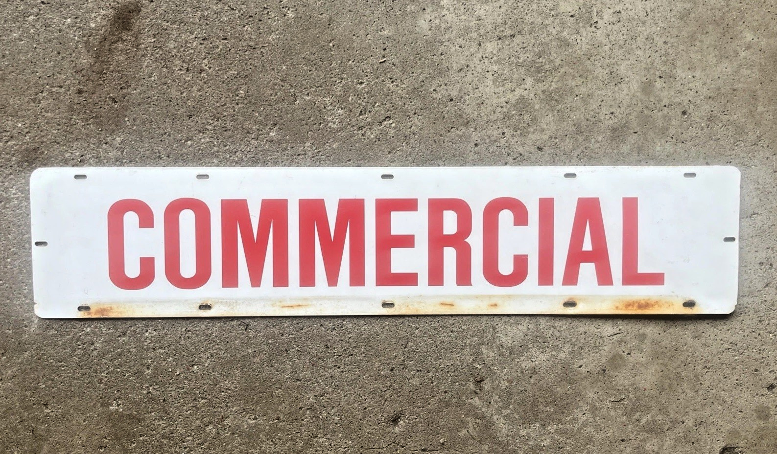 Vintage Original Doble Sided 28&Prime; x 6&Prime; Metal SIGN