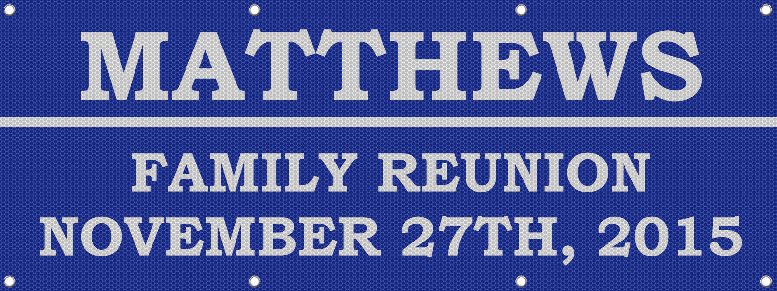 Family Reunion Welcome Custom Personalized Vinyl Banner Sign With Grommets