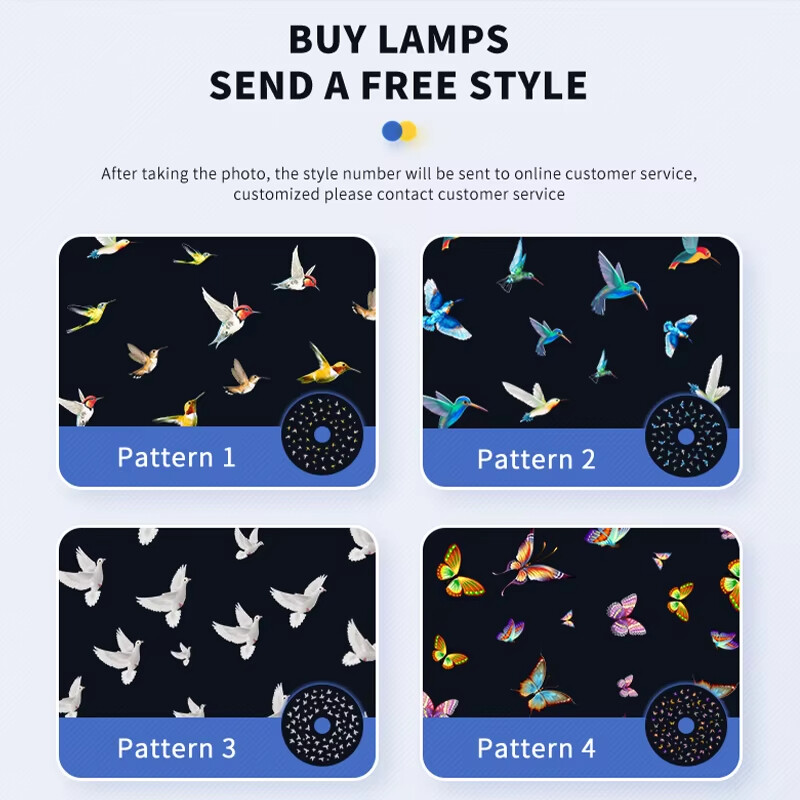 60W-600W Fish Dynamic Effect Pattern Projection Logo Gobo Projector Holiday Gift