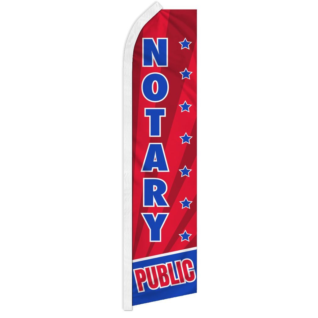 « NOTARY PUBLIC » advertising super flag swooper banner business sign