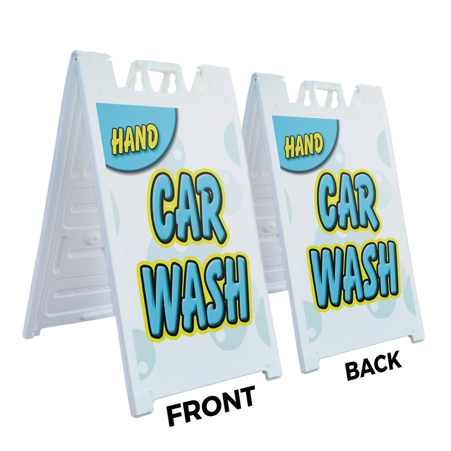 A-frame Sidewalk Hand Car Wash 24&Prime; x 36&Prime; Double Sided A-Frame Sidewalk Sign