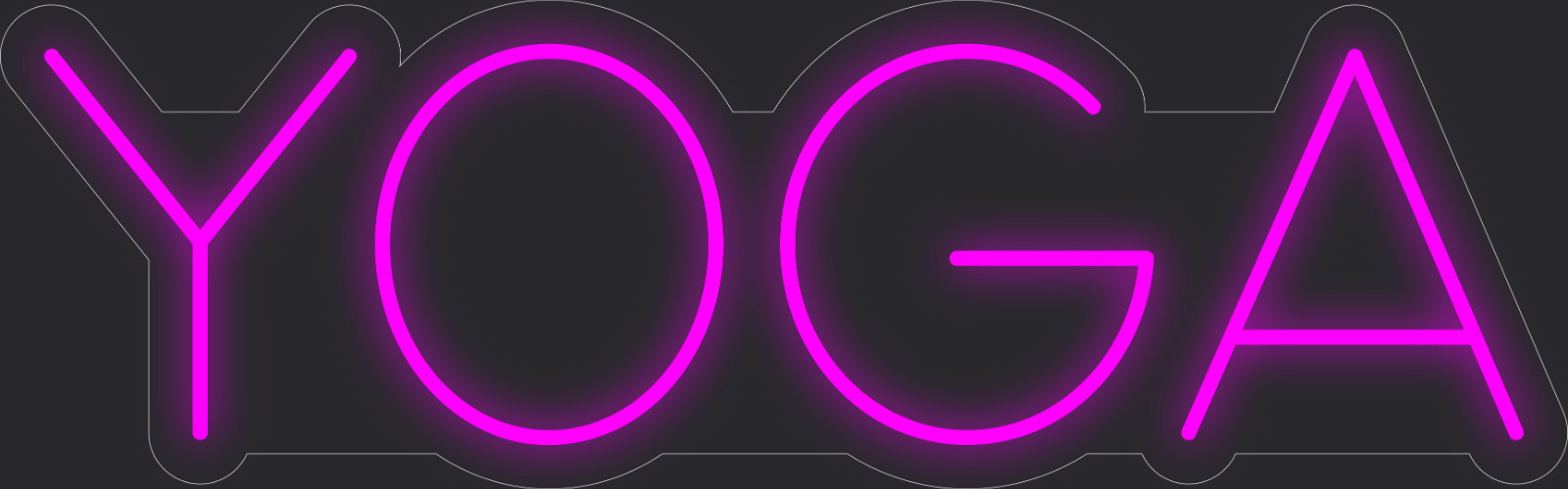 Yoga Neon LED Sign Business Wall Decor Lighted Store Sign 36 x 11 in.