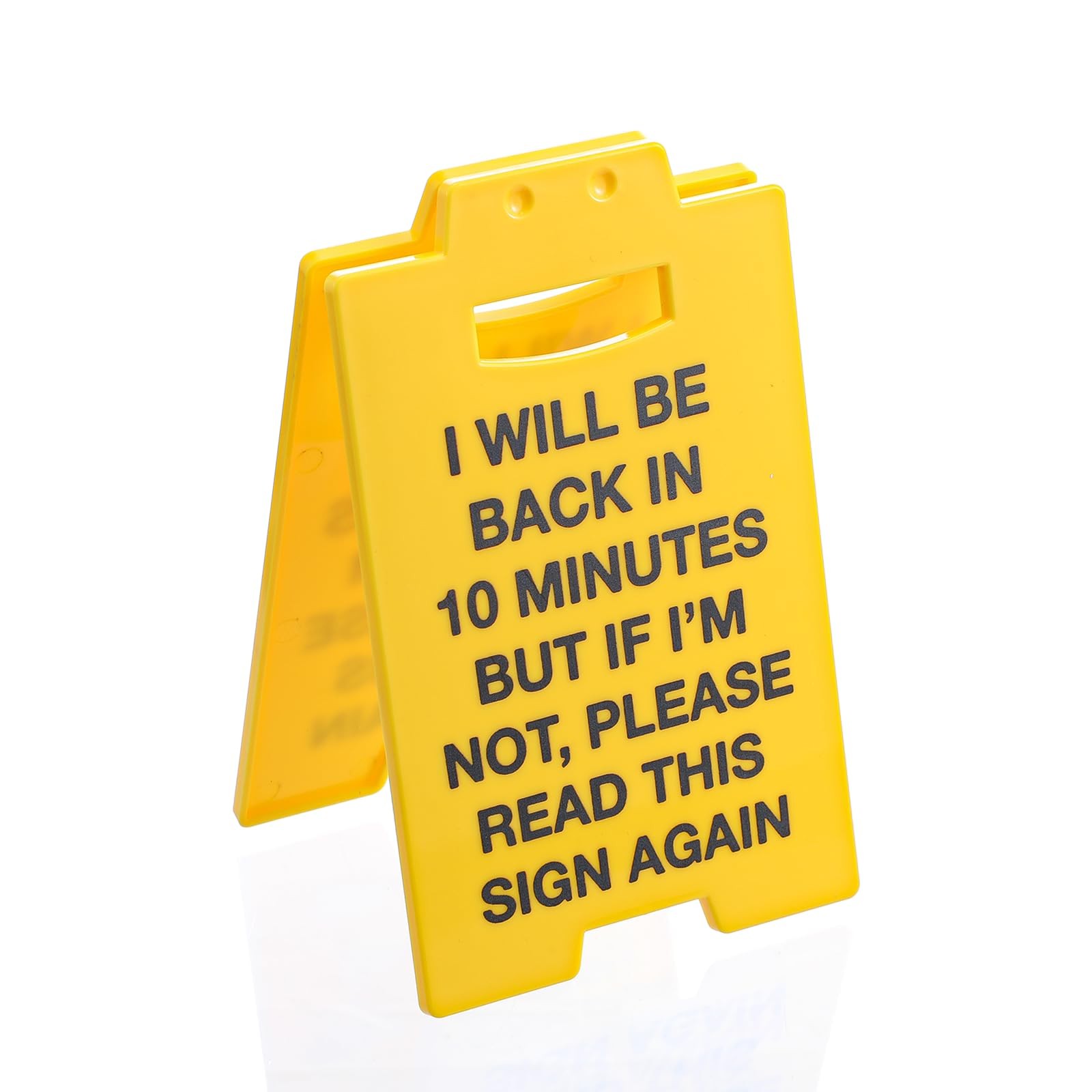 Humorous Out of Office Desk Sign – Be Right Back in Minutes Decor