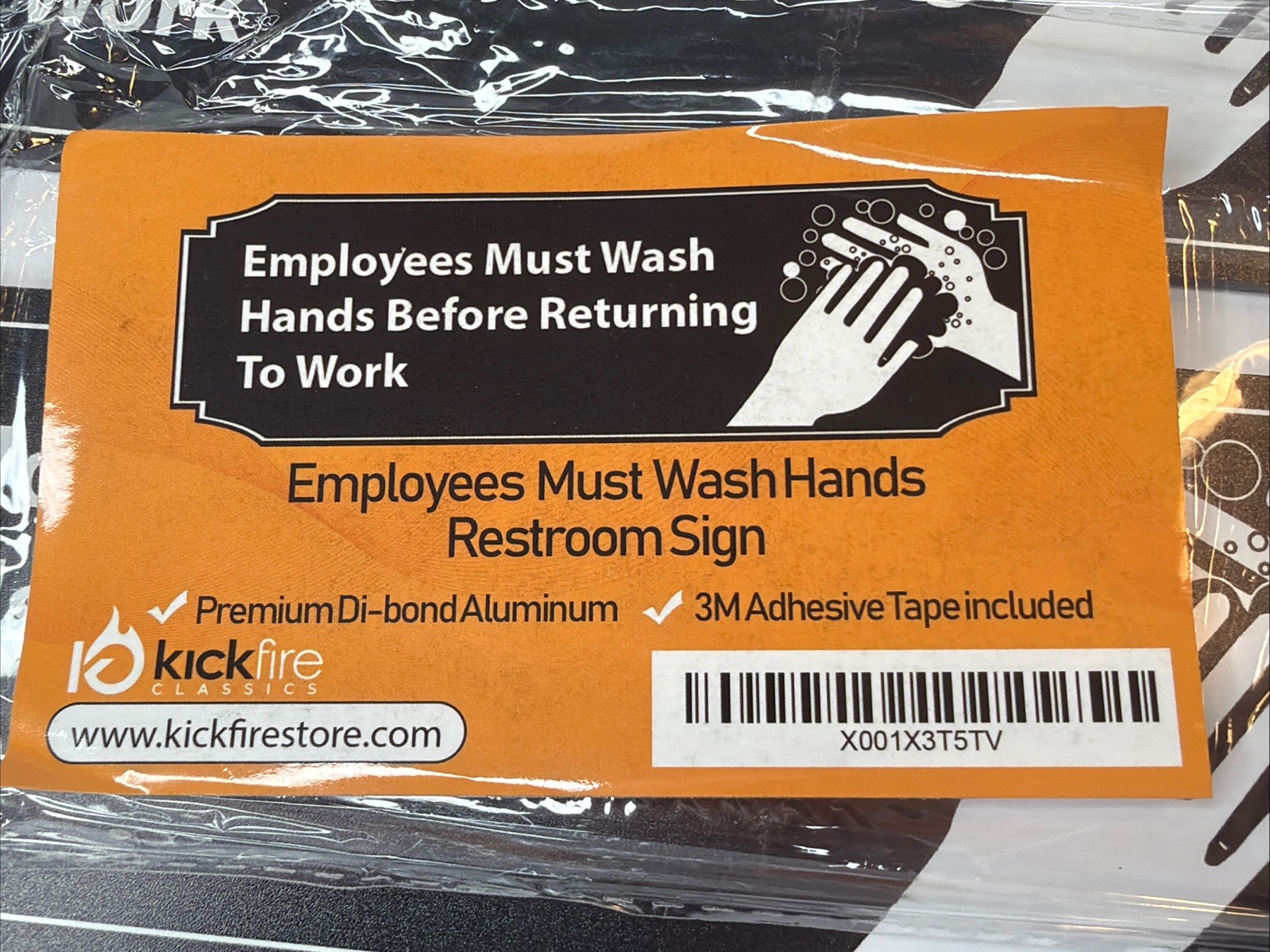 Employees Must Wash Hands Before Returning to Work Sign PVC 9×3 Set of 2 – NEW