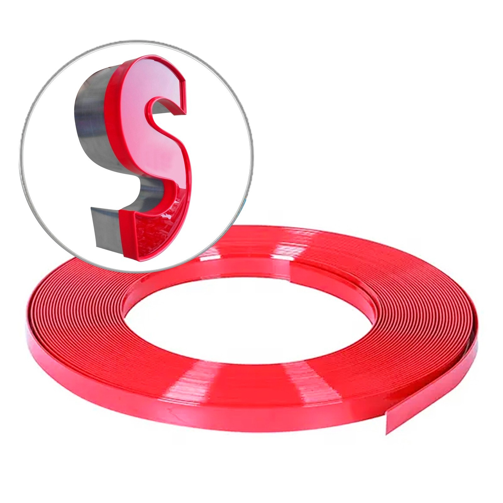 US Stock 1&Prime;x131ft Arrow Trim Cap Channel Letter Making Material Coil Strip