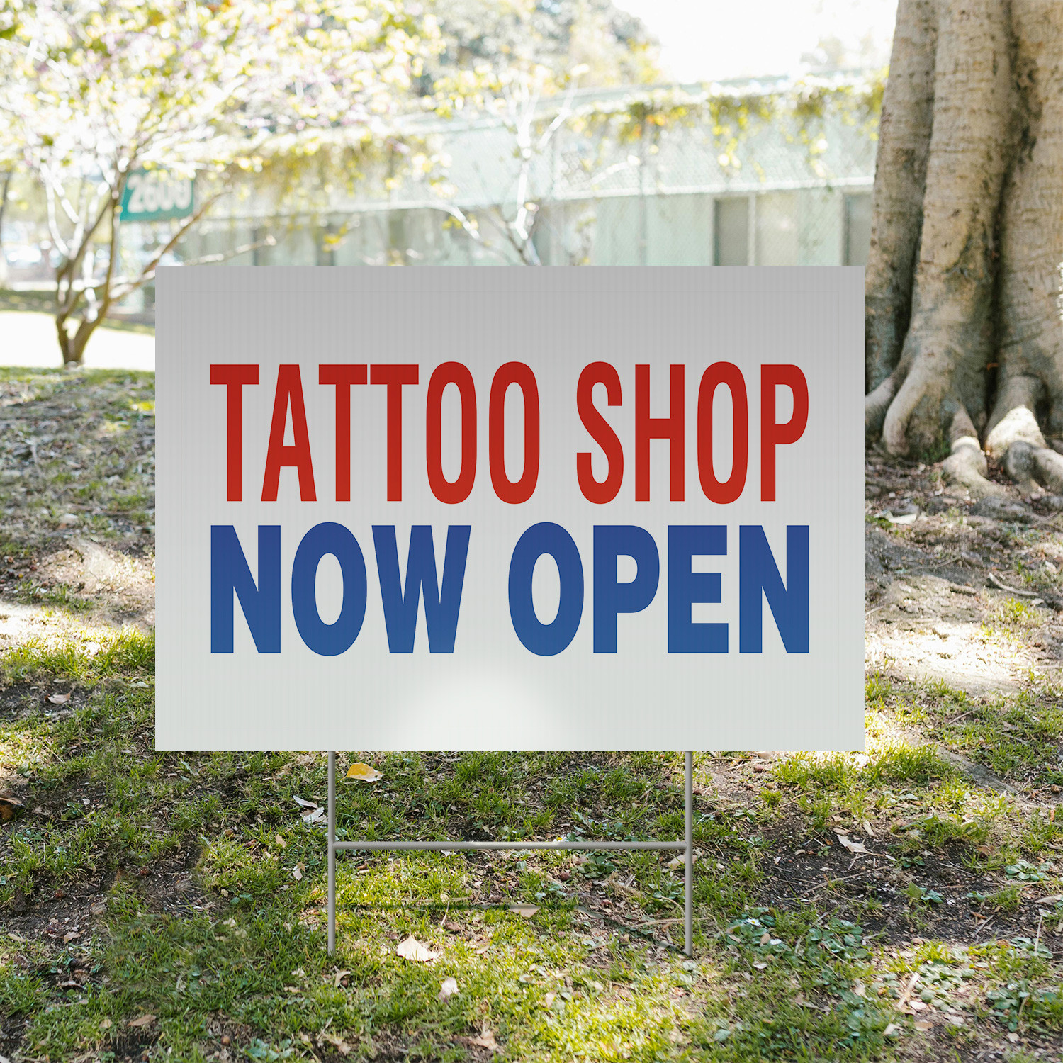 Tattoo Shop Now Open Yard Sign Grand Opening, Professional Artists, Bold Design