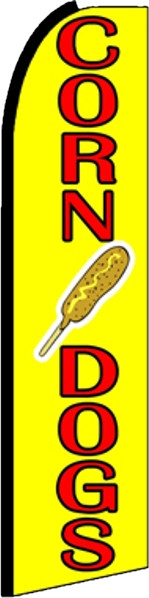 CORN DOGS SWOOPER FLAG Food Concession Advertising Sign Feather Banner Flutter