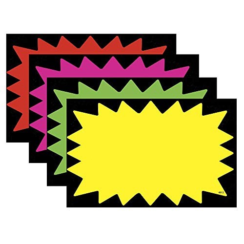 Ready Flow Blank Fluorescent Laser Cards Black Edge – 11&Prime;L x 7&Prime;H