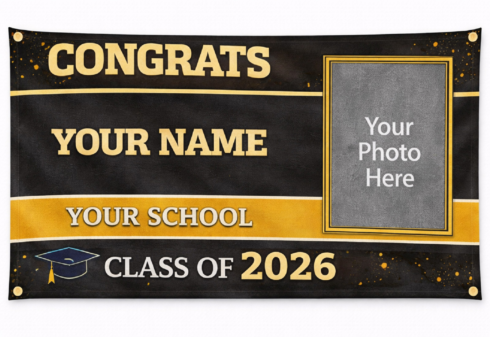 Custom Graduation Banner 2026 Personalized Photo High School College Decor USA