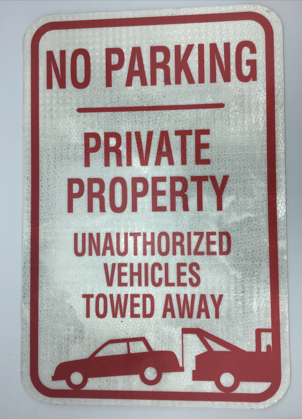 12&Prime; X 18&Prime; NO PARKING PRIVATE PROPERTY SIGN REFLECTIVE FREE SHIPPING