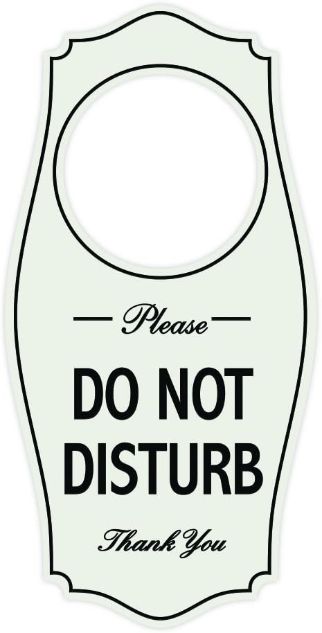 All Quality Please DO NOT Disturb Door Hanger – Light Gray, 4&Prime; x 8&Prime;